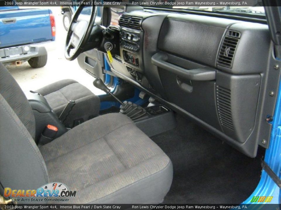 2003 Jeep Wrangler Sport 4x4 Intense Blue Pearl / Dark Slate Gray Photo #19