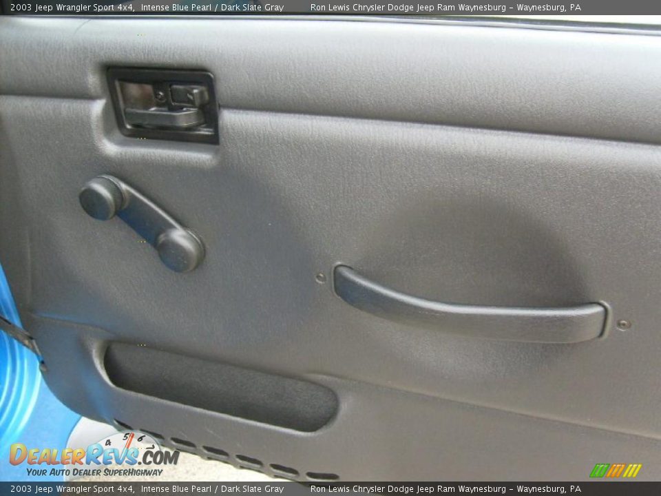 2003 Jeep Wrangler Sport 4x4 Intense Blue Pearl / Dark Slate Gray Photo #20