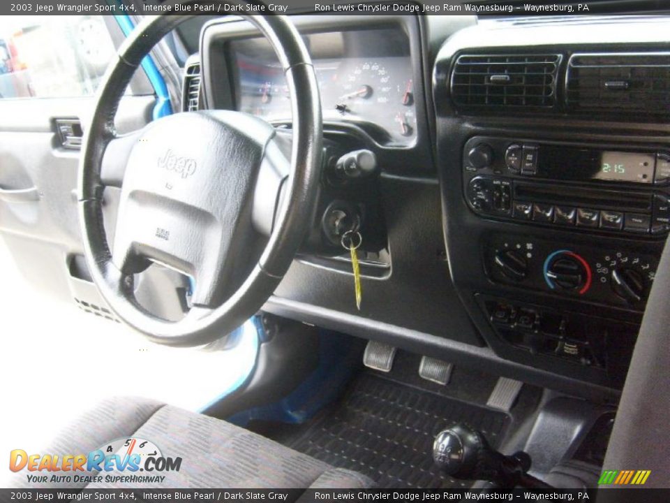 2003 Jeep Wrangler Sport 4x4 Intense Blue Pearl / Dark Slate Gray Photo #22