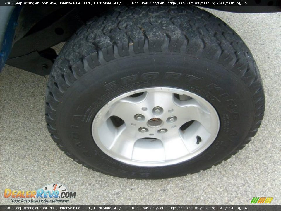 2003 Jeep Wrangler Sport 4x4 Intense Blue Pearl / Dark Slate Gray Photo #23