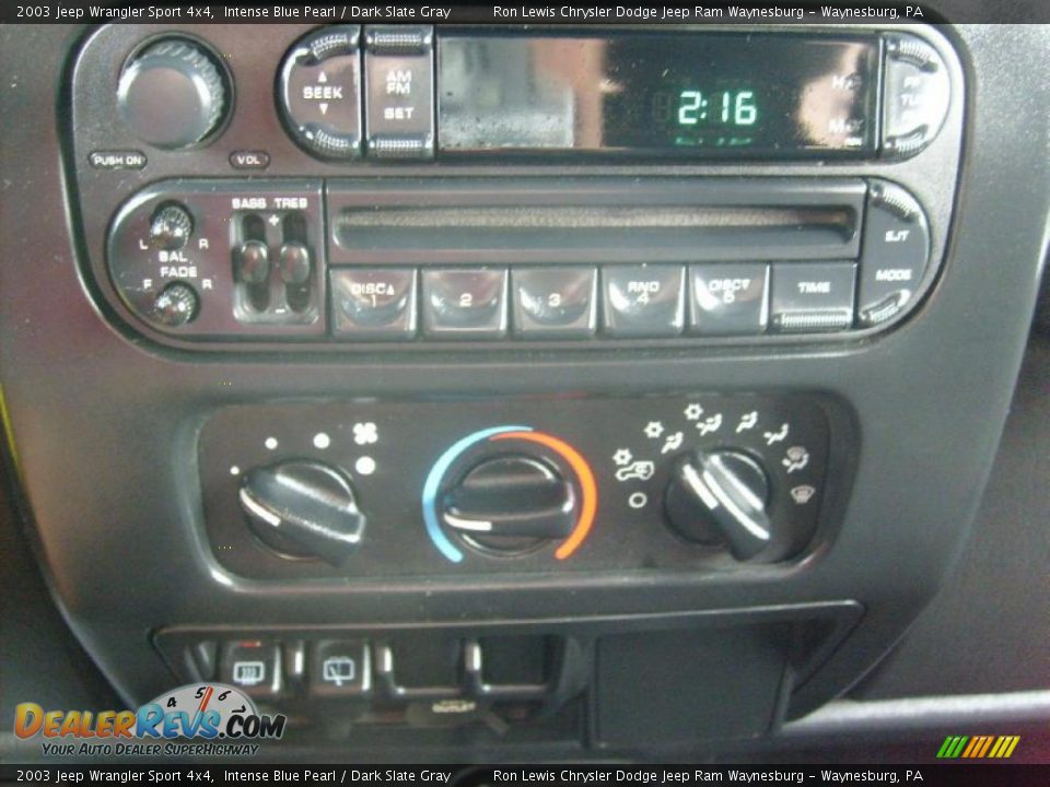 2003 Jeep Wrangler Sport 4x4 Intense Blue Pearl / Dark Slate Gray Photo #24