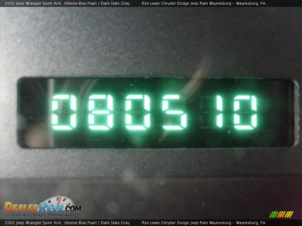 2003 Jeep Wrangler Sport 4x4 Intense Blue Pearl / Dark Slate Gray Photo #25