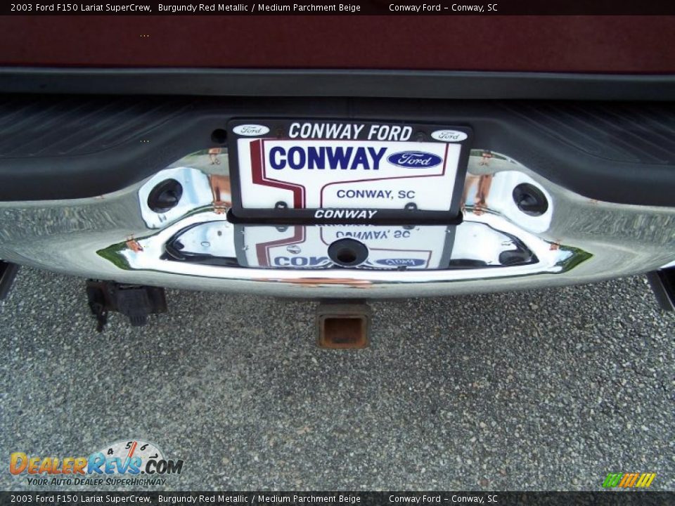2003 Ford F150 Lariat SuperCrew Burgundy Red Metallic / Medium Parchment Beige Photo #15