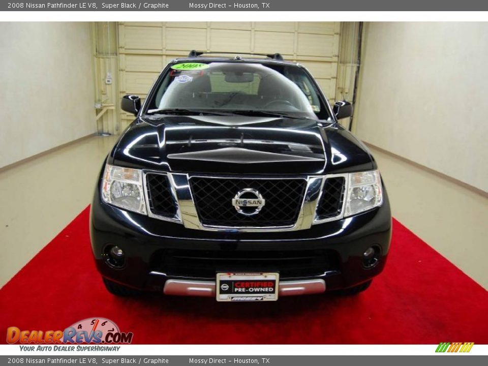 2008 Nissan Pathfinder LE V8 Super Black / Graphite Photo #2