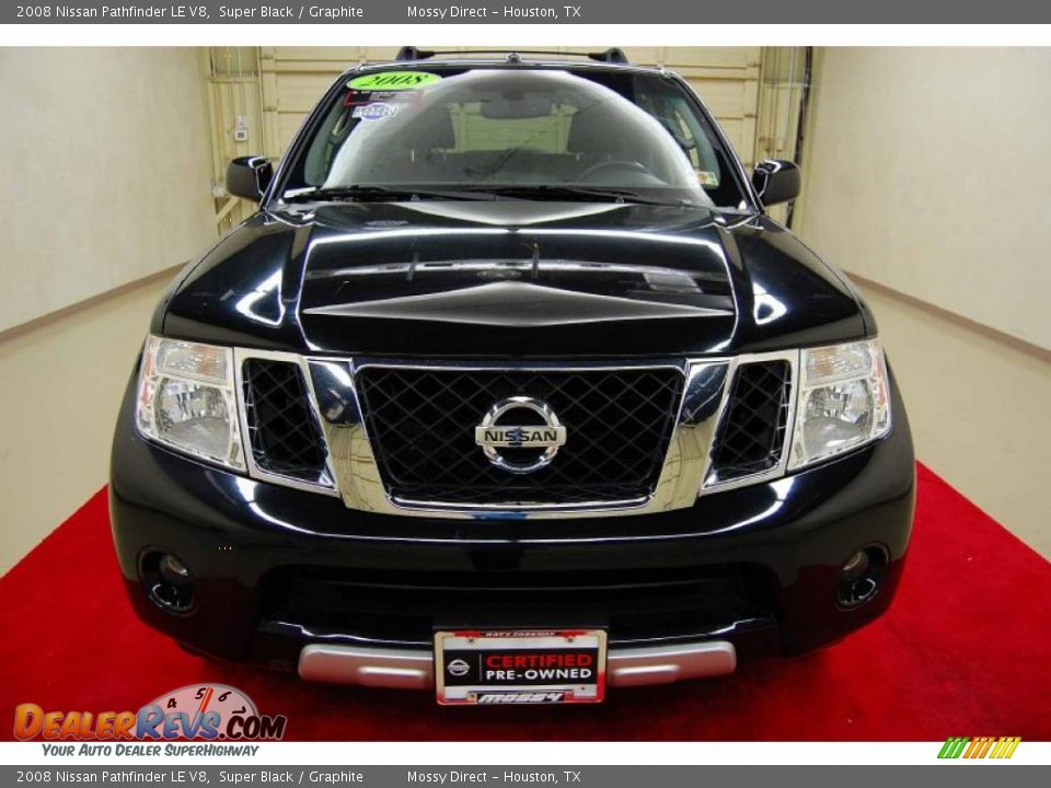 2008 Nissan Pathfinder LE V8 Super Black / Graphite Photo #13