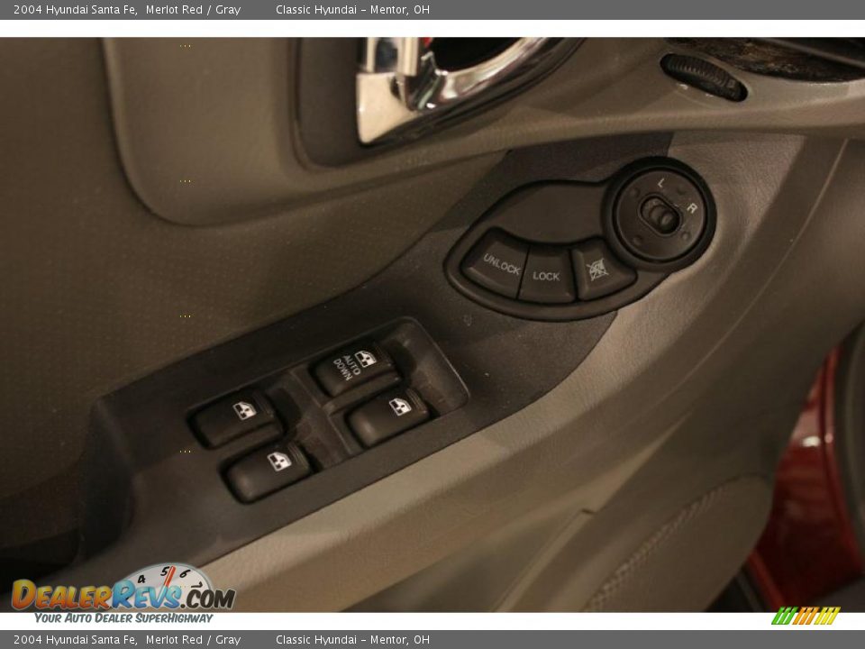 2004 Hyundai Santa Fe Merlot Red / Gray Photo #9