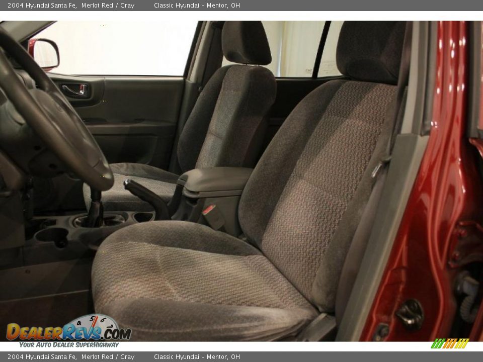 2004 Hyundai Santa Fe Merlot Red / Gray Photo #10