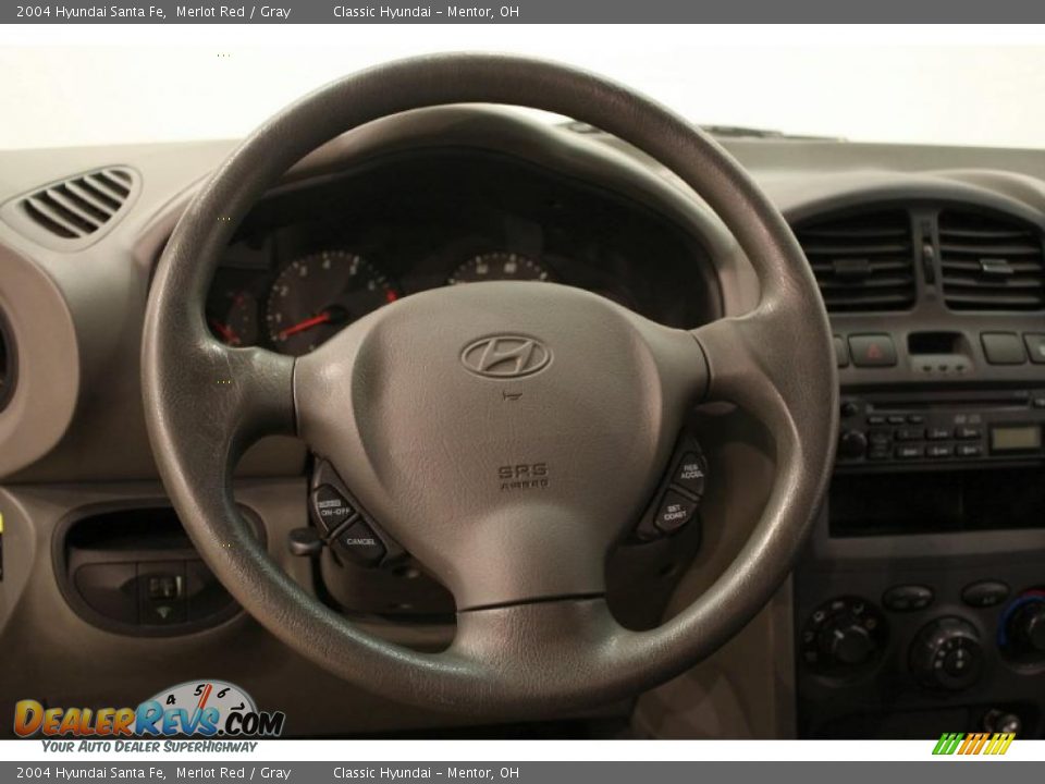 2004 Hyundai Santa Fe Merlot Red / Gray Photo #12