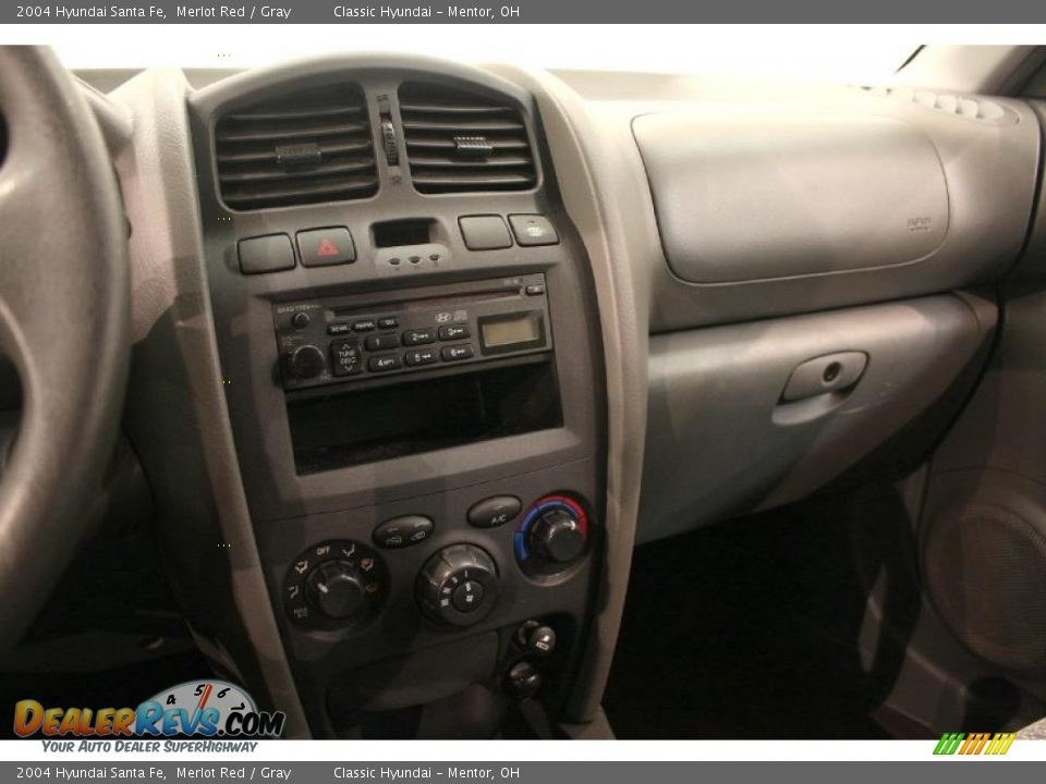 2004 Hyundai Santa Fe Merlot Red / Gray Photo #14