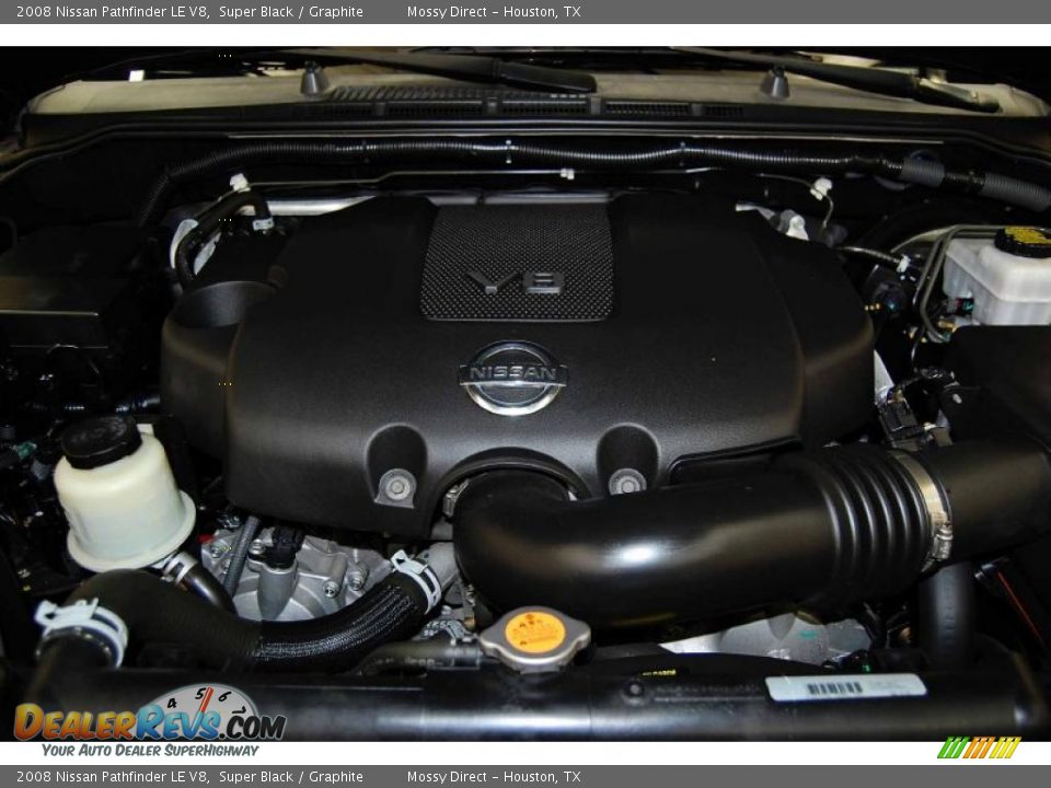 2008 Nissan Pathfinder LE V8 Super Black / Graphite Photo #36