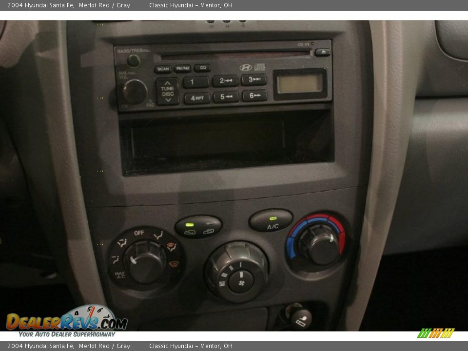 2004 Hyundai Santa Fe Merlot Red / Gray Photo #15
