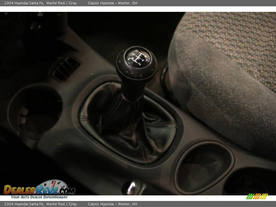 2004 Hyundai Santa Fe Merlot Red / Gray Photo #16