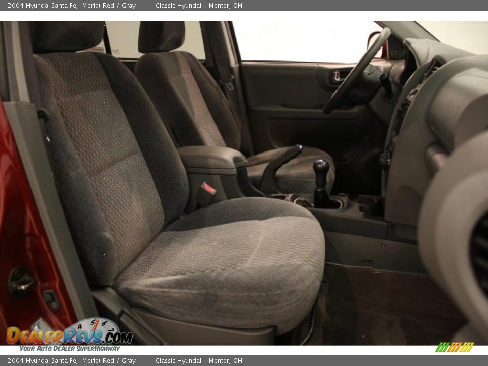 2004 Hyundai Santa Fe Merlot Red / Gray Photo #18