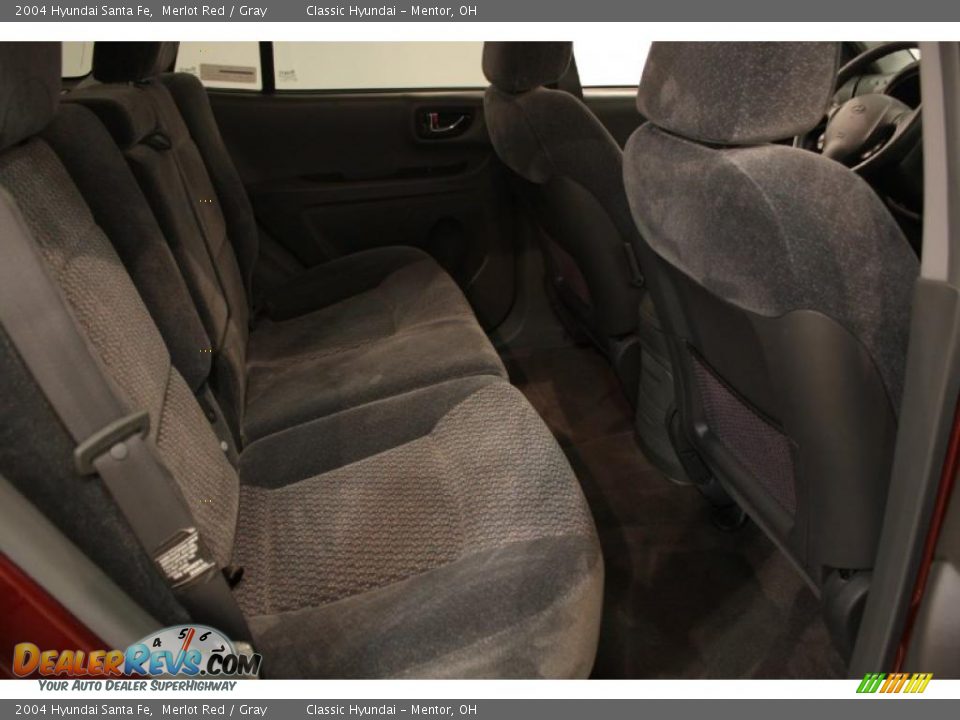 2004 Hyundai Santa Fe Merlot Red / Gray Photo #19