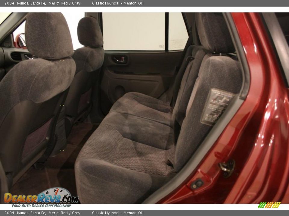 2004 Hyundai Santa Fe Merlot Red / Gray Photo #20