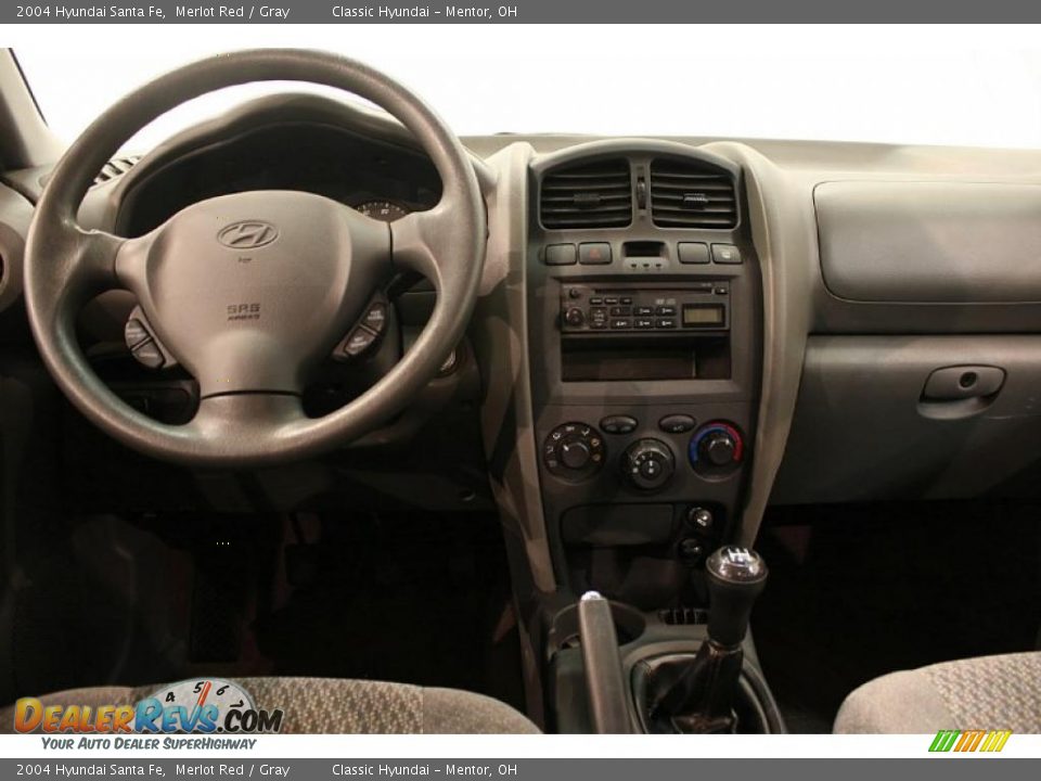 2004 Hyundai Santa Fe Merlot Red / Gray Photo #21