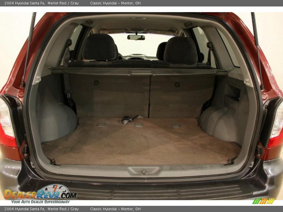 2004 Hyundai Santa Fe Merlot Red / Gray Photo #23
