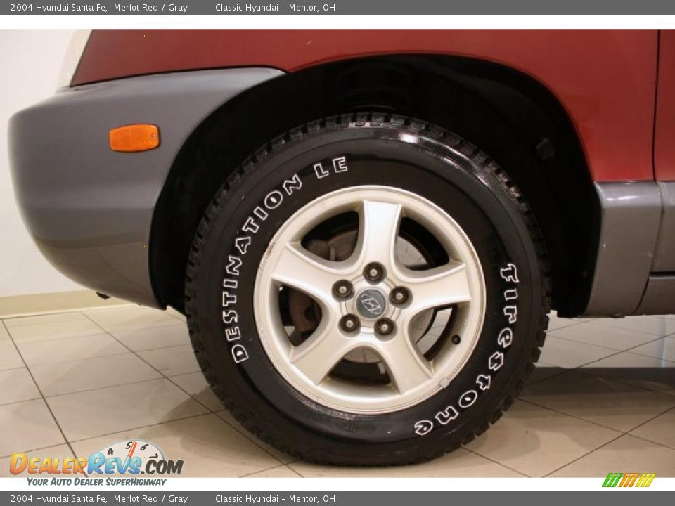 2004 Hyundai Santa Fe Merlot Red / Gray Photo #26