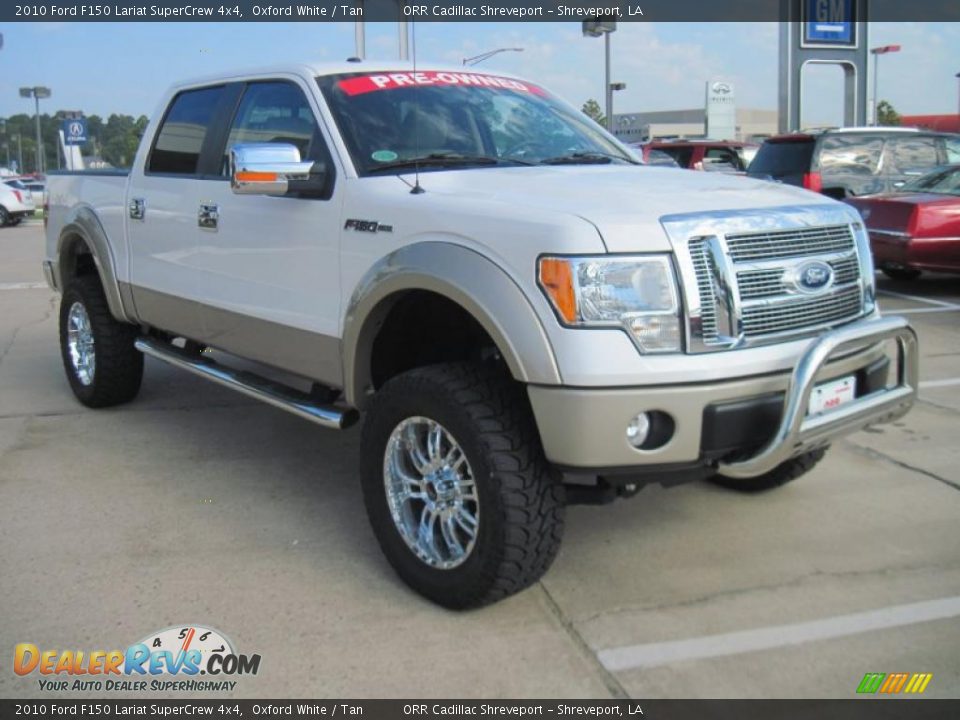 2010 Ford F150 Lariat SuperCrew 4x4 Oxford White / Tan Photo #2