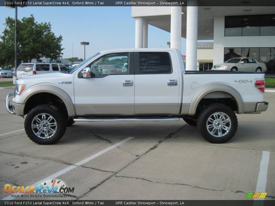 2010 Ford F150 Lariat SuperCrew 4x4 Oxford White / Tan Photo #3