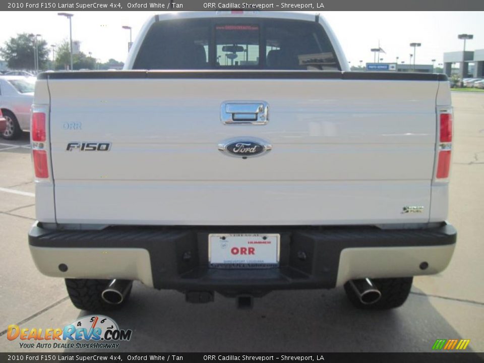 2010 Ford F150 Lariat SuperCrew 4x4 Oxford White / Tan Photo #6