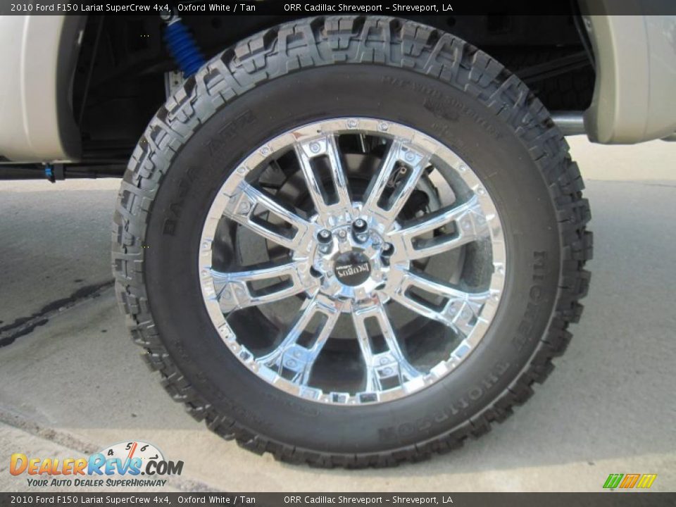 2010 Ford F150 Lariat SuperCrew 4x4 Oxford White / Tan Photo #12