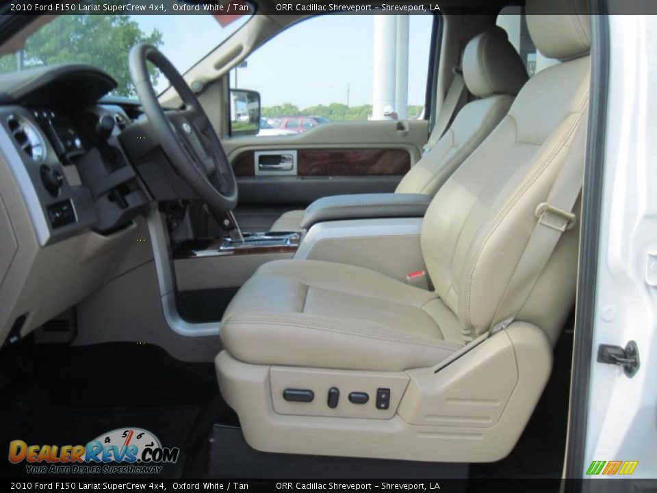 2010 Ford F150 Lariat SuperCrew 4x4 Oxford White / Tan Photo #15