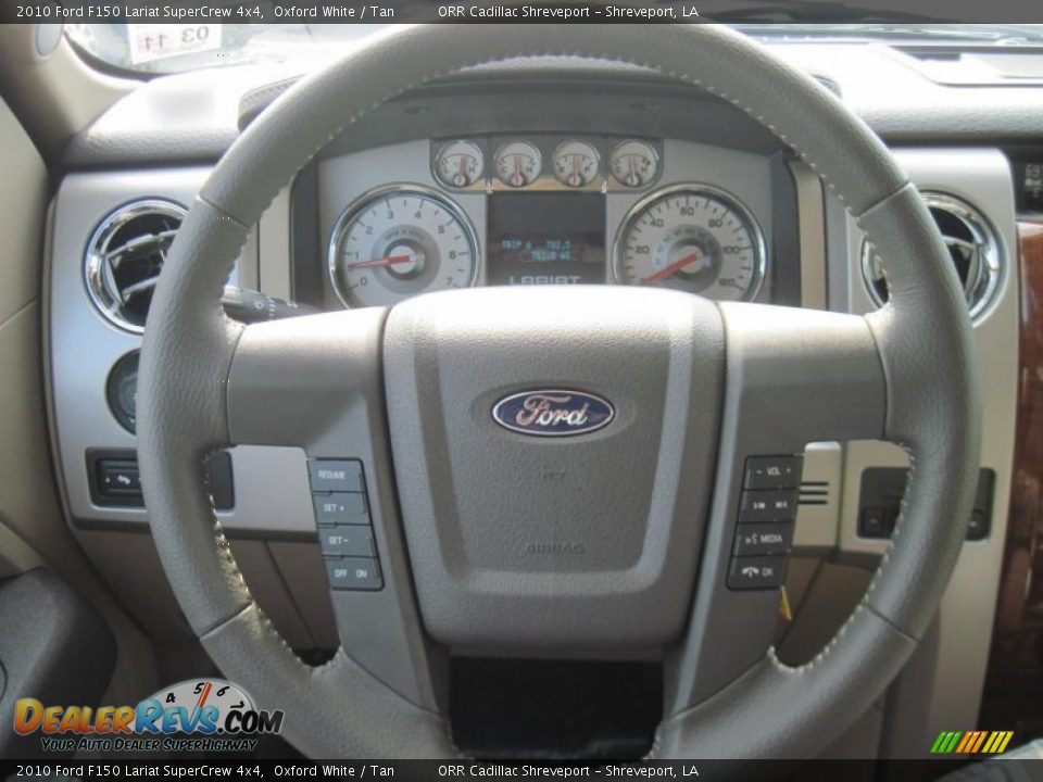 2010 Ford F150 Lariat SuperCrew 4x4 Oxford White / Tan Photo #33