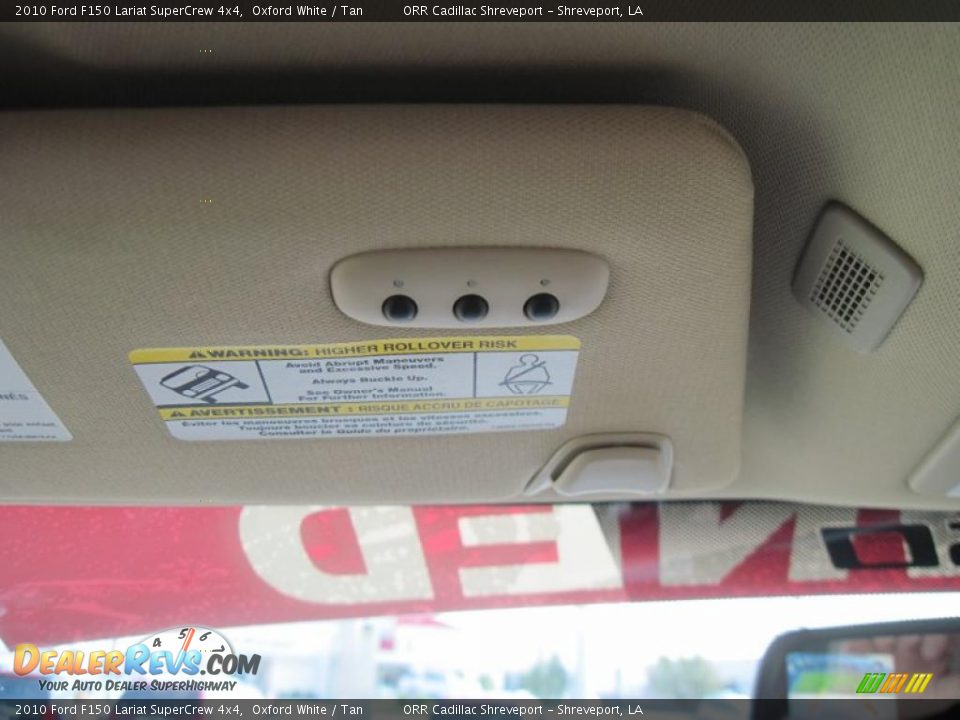 2010 Ford F150 Lariat SuperCrew 4x4 Oxford White / Tan Photo #34