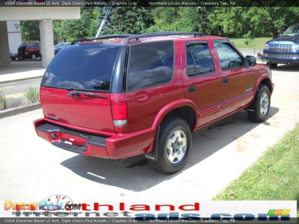 2004 Chevrolet Blazer LS 4x4 Dark Cherry Red Metallic / Graphite Gray Photo #2