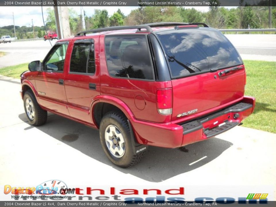 2004 Chevrolet Blazer LS 4x4 Dark Cherry Red Metallic / Graphite Gray Photo #4