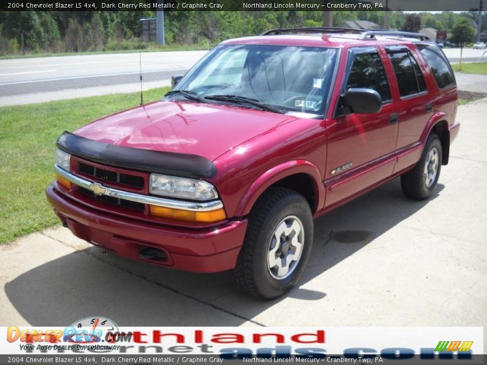 2004 Chevrolet Blazer LS 4x4 Dark Cherry Red Metallic / Graphite Gray Photo #13