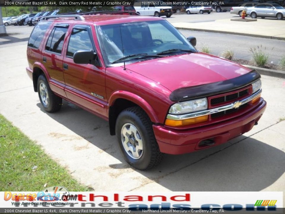 2004 Chevrolet Blazer LS 4x4 Dark Cherry Red Metallic / Graphite Gray Photo #15