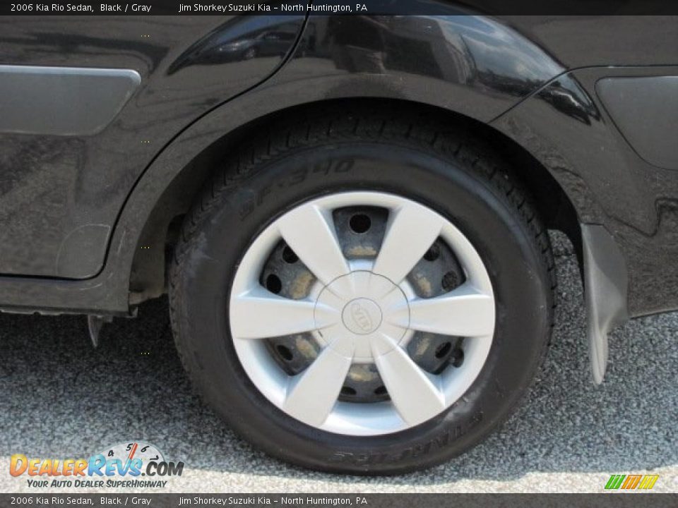 2006 Kia Rio Sedan Black / Gray Photo #4