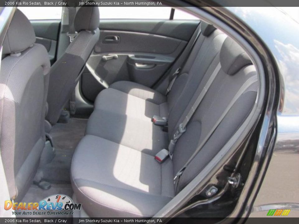 2006 Kia Rio Sedan Black / Gray Photo #8