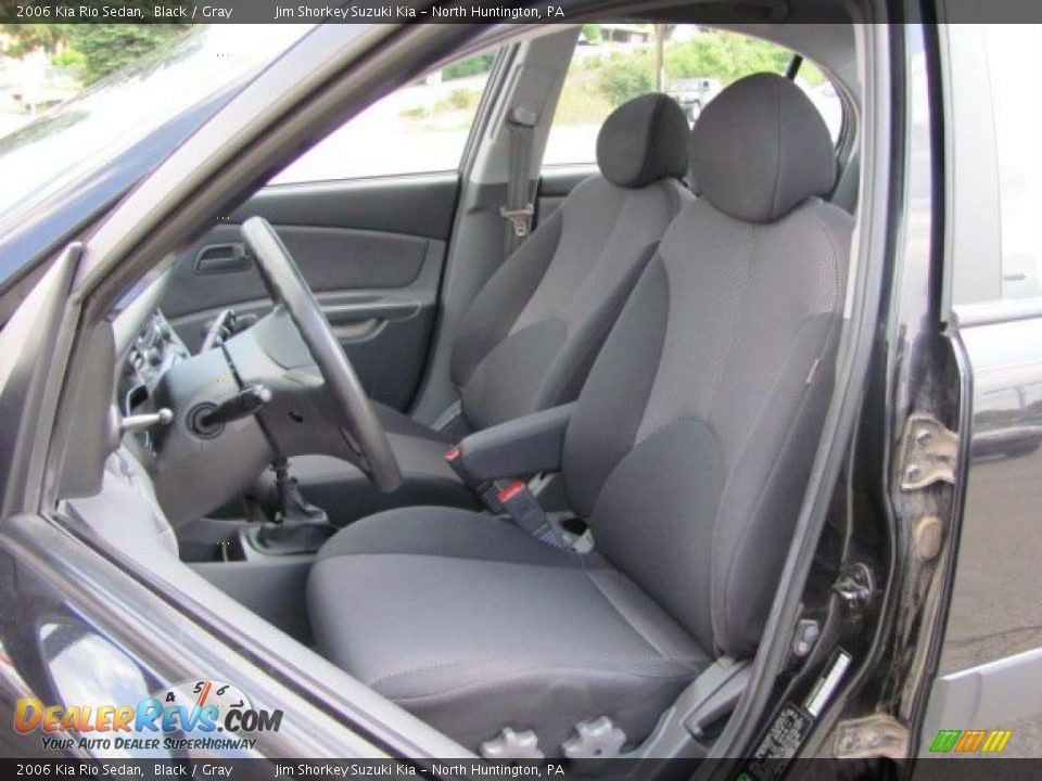2006 Kia Rio Sedan Black / Gray Photo #11