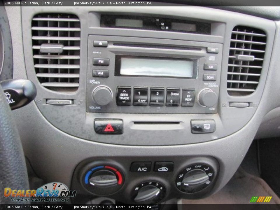 2006 Kia Rio Sedan Black / Gray Photo #13