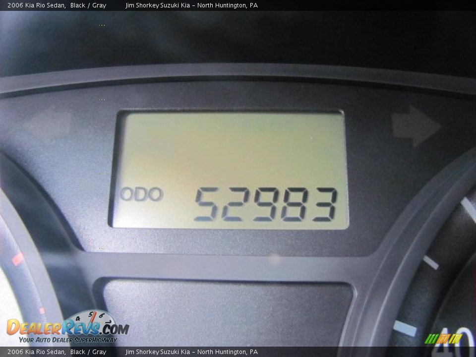 2006 Kia Rio Sedan Black / Gray Photo #15
