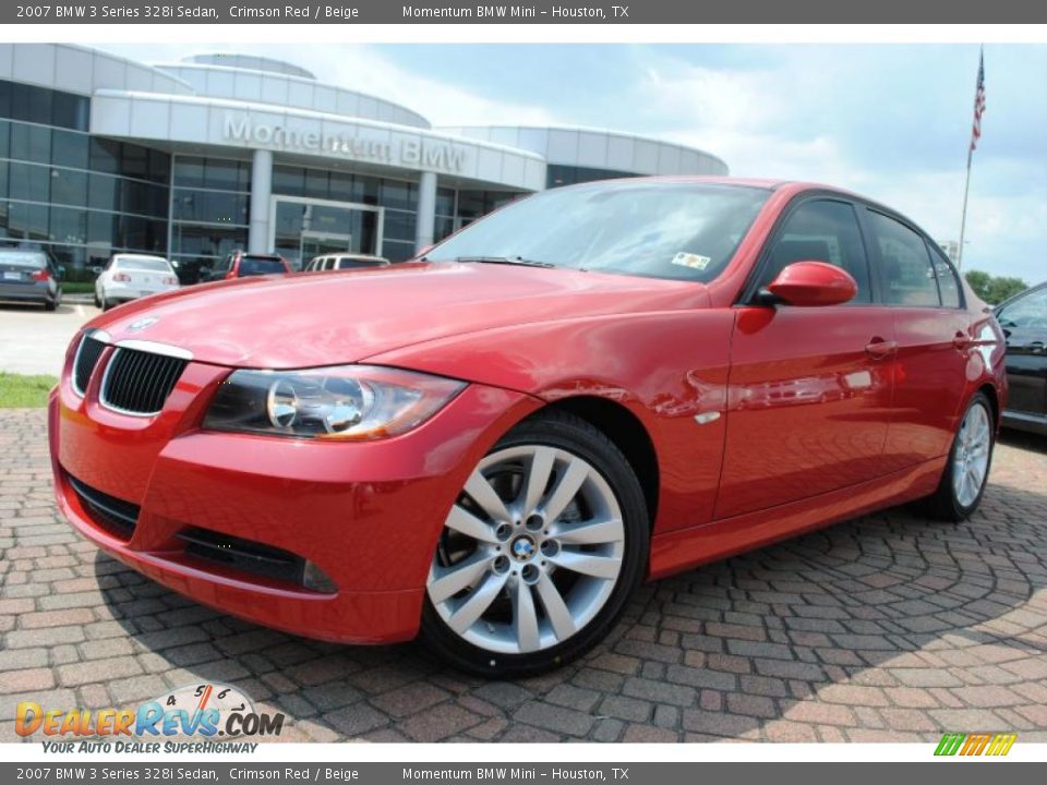 2007 BMW 3 Series 328i Sedan Crimson Red / Beige Photo #1