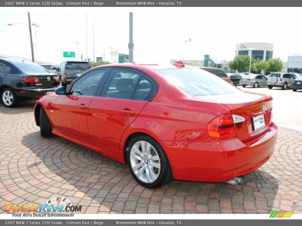 2007 BMW 3 Series 328i Sedan Crimson Red / Beige Photo #3
