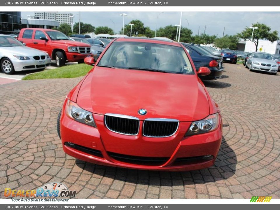2007 BMW 3 Series 328i Sedan Crimson Red / Beige Photo #8
