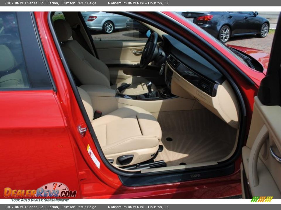 2007 BMW 3 Series 328i Sedan Crimson Red / Beige Photo #9