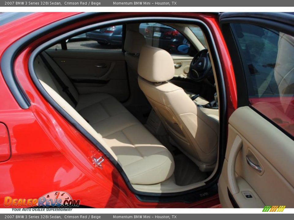 2007 BMW 3 Series 328i Sedan Crimson Red / Beige Photo #10