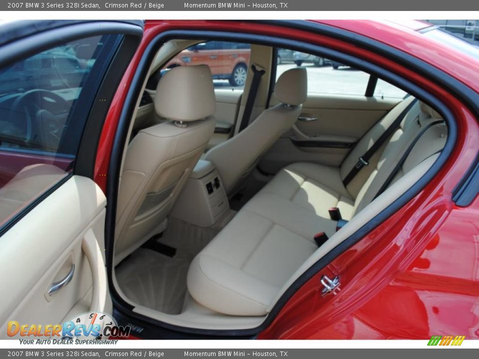 2007 BMW 3 Series 328i Sedan Crimson Red / Beige Photo #12