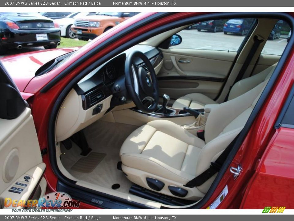 2007 BMW 3 Series 328i Sedan Crimson Red / Beige Photo #13