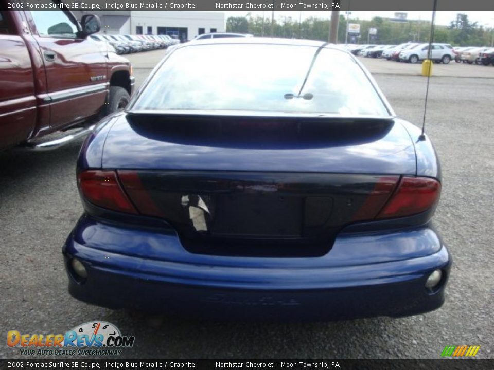 2002 Pontiac Sunfire SE Coupe Indigo Blue Metallic / Graphite Photo #3