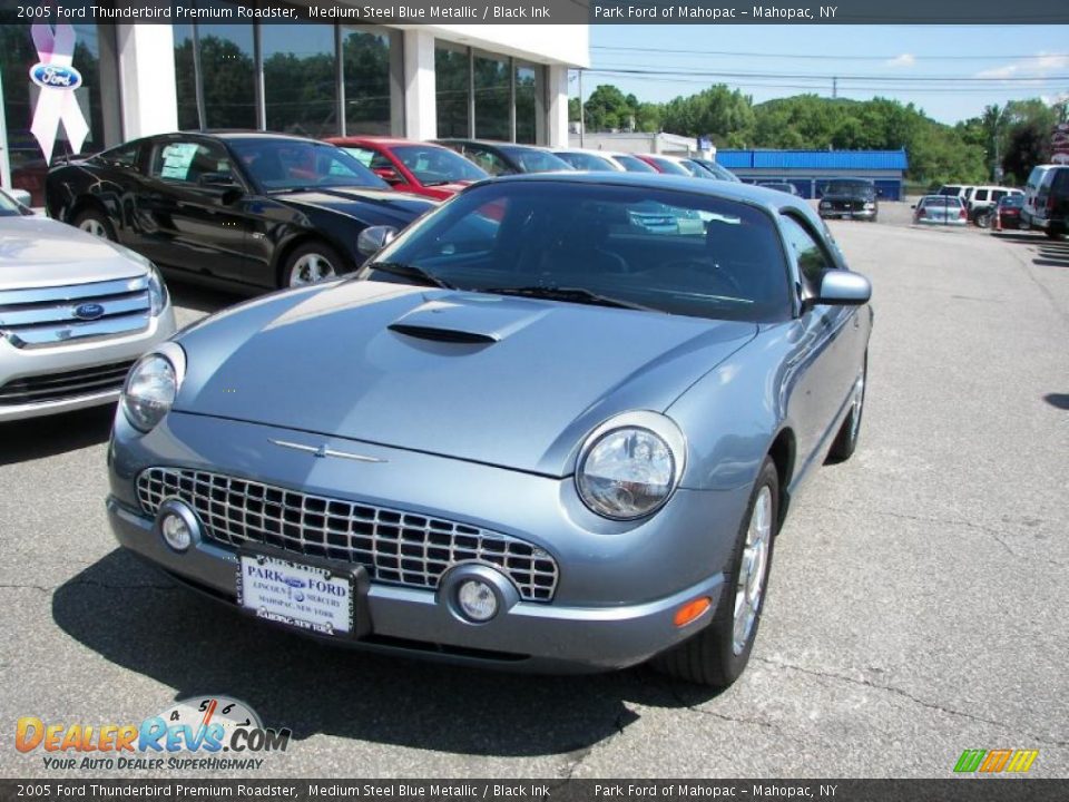 2005 Ford Thunderbird Premium Roadster Medium Steel Blue Metallic / Black Ink Photo #2