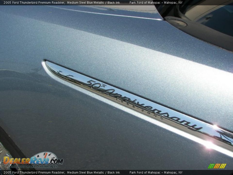 2005 Ford Thunderbird Premium Roadster Medium Steel Blue Metallic / Black Ink Photo #3