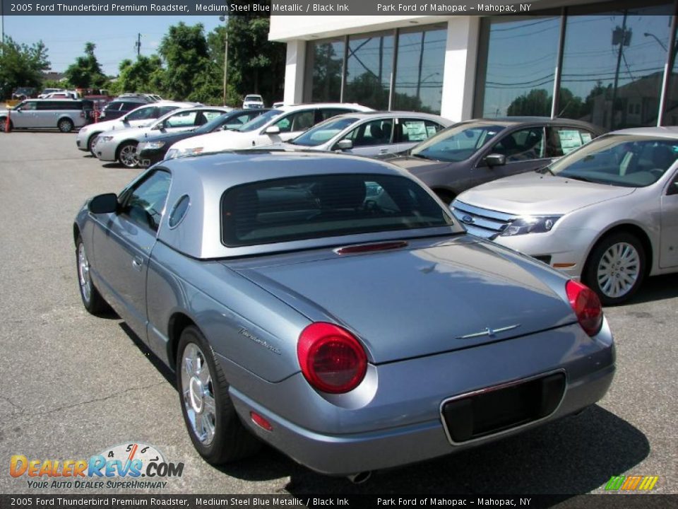 2005 Ford Thunderbird Premium Roadster Medium Steel Blue Metallic / Black Ink Photo #4