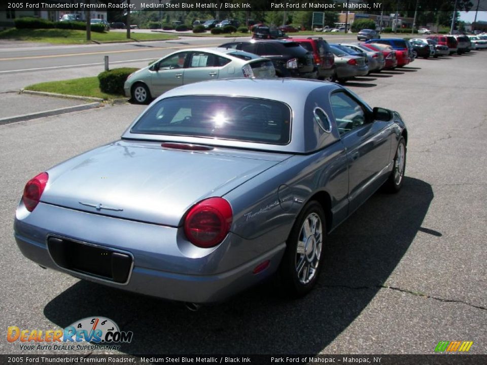 2005 Ford Thunderbird Premium Roadster Medium Steel Blue Metallic / Black Ink Photo #5